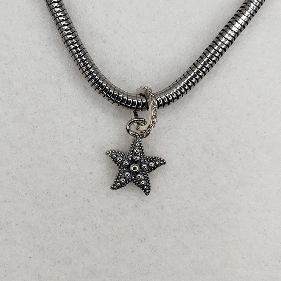 CHARM Sterling Silver 925 Starfish Seastar Dangle Charm - Picture 5 of 5
